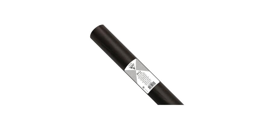 PAPIER DE SOIE, Rouleau de 24 feuilles 18g/m2 au format 50x75cm - Noir