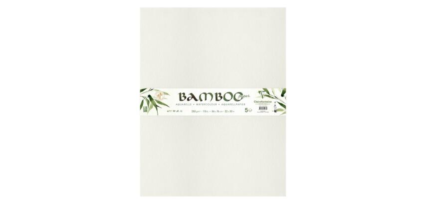 Bamboo, Packung mit 5 Bogen Bambuspapier, 56x76 cm, 250g