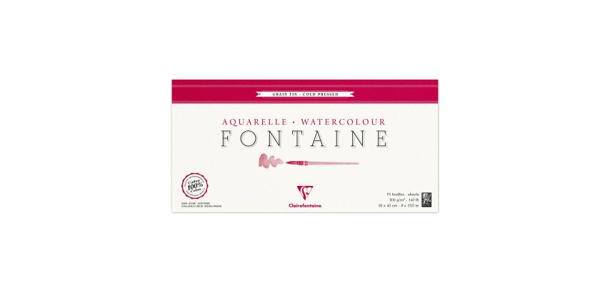 Fontaine bloc collé 4 côtés 15F 20x40cm 300g grain fin