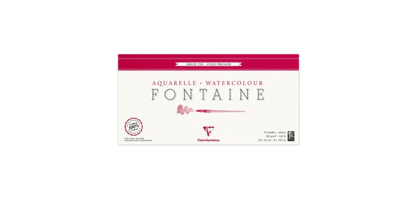 Fontaine bloc collé 4 côtés 15F 20x40cm 300g grain fin