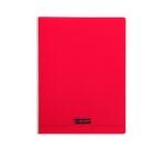 Clairefontaine Polypro Stapled Notebook, Seyes, Ligne 8000, A4, 96 Sheets, 90g - Red