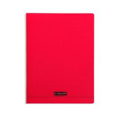 Cahier piqué 8000 POLYPRO A4 192 pages grands carreaux 90 g - Rouge