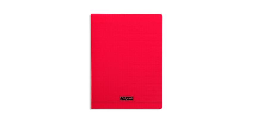 Cahier piqué 8000 POLYPRO A4 192 pages grands carreaux 90 g - Rouge