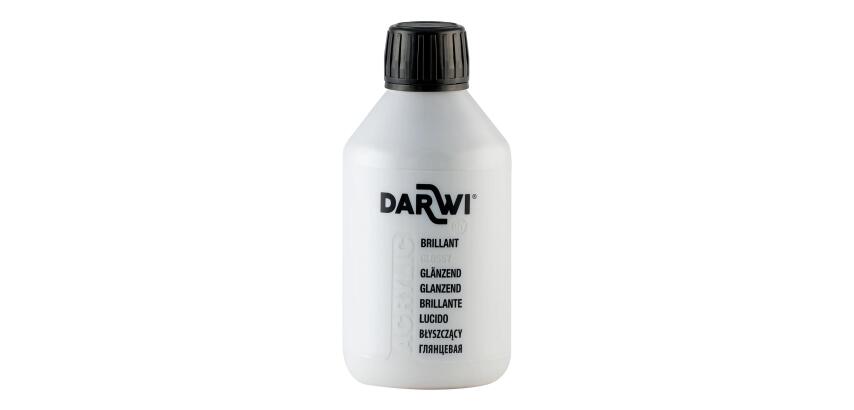 Darwi Flacon de 250 ml de Peinture Acrylique Universelle Brillante - Blanc