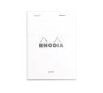 Gehefter Notizblock Rhodia No.13 A6 80 Blatt liniert 80g - Weiß