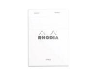 Bloc agrafé Rhodia N°13 10,5x14,8 cm 80 feuillets ligné 80g - Blanc