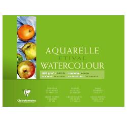 Etival Aquarellpapier Torchon, Block 4-seitig geleimt, 25 Blatt 300g, 42x56 cm