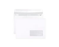 Boite de 500 Enveloppes Blanches C5-162x229mm - Auto-Adhésives - 90g/m2 - Fenêtre Papier Cristal 45x100 (position 20/20) - Blanc