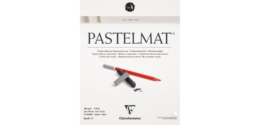 Pastelmat bloc collé 12F 24x30cm 360g