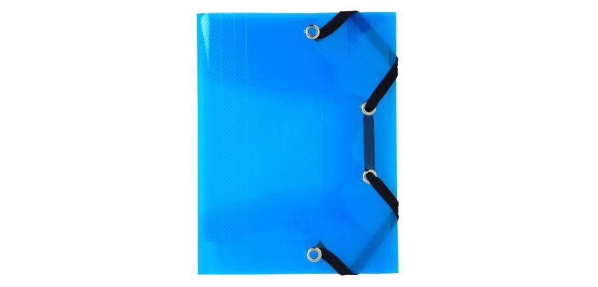 Exacmpta Crystal PP Elasticated 3 Flap Folders, 12x16cm, Assorted - Assorted colours