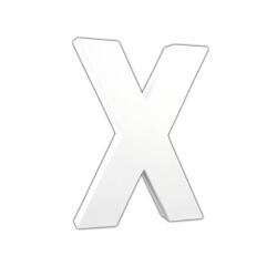 Letter 20,5cm, X. - Wit