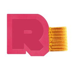 Rhodiarama porte-stylo autoadhésif 4x3 cm pour blocs carnets et agendas - Framboise