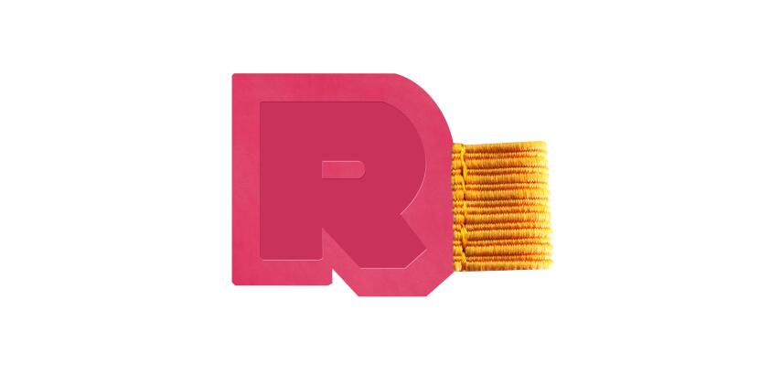 Rhodiarama porte-stylo autoadhésif 4x3 cm pour blocs carnets et agendas - Framboise