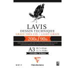 Lavis Technique, Technisches Zeichenpapier 200g, Block 1-seitig geleimt, 10 Blatt A3