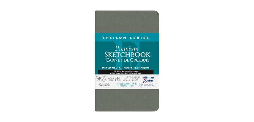 Epsilon Series carnet souple 46F 8,9x14cm 150g - Blanc