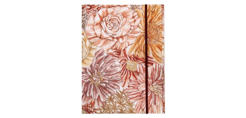 Rhodia collection ORANGE Botanique - chemise à élastiques 24x32 cm - Bouquet fleuri