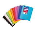 Carnet reliure intégrale enveloppante Koverbook A5 160 pages petits carreaux couverture polypropylène transparent - Assortis
