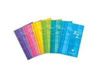 Répertoire brochure rembordée rigide 7,5x12cm 128 pages petits carreaux Couleur aléatoire - Assortis