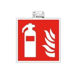 Zelfklevend bord brandblusser 20cm - Rood