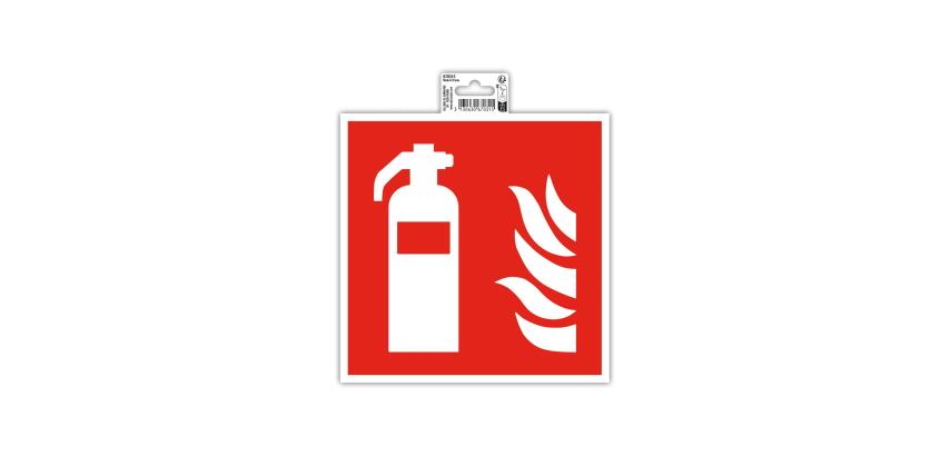 Zelfklevend bord brandblusser 20cm - Rood