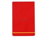Rhodiarama Webnotepad rembordé rigide A5 192 pages ligné microperforé papier ivoire 90g fermeture élastique - Coquelicot