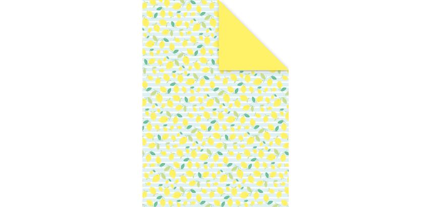 DECORATIV', Paquet de 25 feuilles 160g/m2 au format 21x29,7cm - Fraîcheur citron 5 - Multicolore