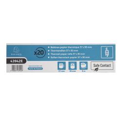 Rotoli carta per carta di credito 57x30mm - 9m - Carta termica conttato alimentare 52gr - Safe Contact senza fenolo - Grigio chiaro|