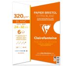 Clairefontaine Bristol Extra Pad - 24 x 32cm - 6 Sheets - 320gsm
