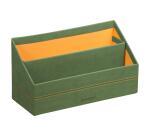 Rhodiarama Dokumentenhalter aus italienischem Kunstleder 25 x 10 x 14 cm - Salbei