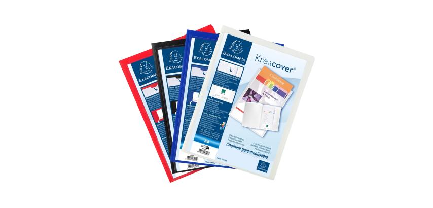 Carpeta Exacompta de presentación personalizable polipropileno flexible Krea Cover® Grosor : 4/10e - A4