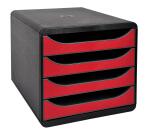 Módulo individual BIG-BOX para documentos A4 + con 4 cajones, ultra-rígido y con stop de seguridad y con stop de seguridad - IDERAMA