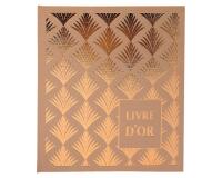 Livre d'or 140 pages tranche or - Format 21x19cm - PALMYRE