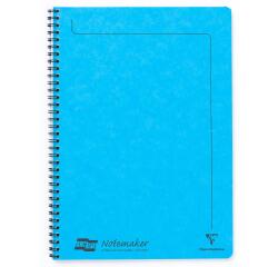Notemaker Europa cahier reliure intégrale A4 120 pages détachables ligné - Turquoise