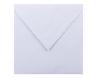 25 enveloppes 165x165mm, Vergé de France doublées gommées - extra blanc