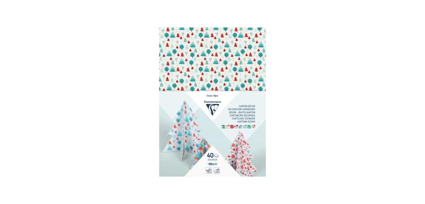 Pk 40bl decoratief karton 25x35cm - Xmas - Multicolor