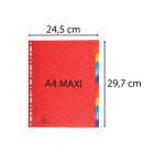 Divider Pressbd Lwght A4+ 12P - Assorted colours