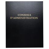 Reliure registre économique 32x26cm 4 anneaux - Conseils d'administration - Noir