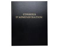 Reliure registre économique 32x26cm 4 anneaux - Conseils d'administration - Noir
