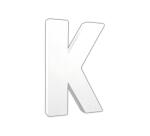 Weißes Pappmaché, Buchstabe K, 20,5cm - Weiß