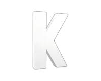 Letter 'K' 20.5cm - White
