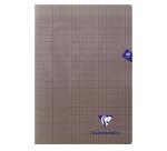 Cahier piqué Mimesys A4 48 pages grands carreaux couverture polypropylène - Gris
