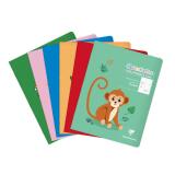 Cahier piqué 17x22 cm 32 pages double ligne 3 mm + interligne verticale + marge - Assortis