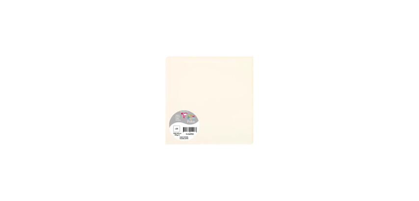 Carte simple Pollen 160 x 160 mm 210 g/m2 Blanc naturel - Paquet de 25