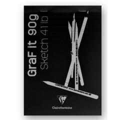 GraF'it bloc agrafé 80F A6 90g - Noir
