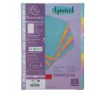 Tabbladen in glanskarton 400g/m2 Aquarel 12 verdelingen - A4 - Geassorteerd