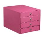Rhodia Rhodiarama Drawer Storage Box - 4 Drawer - 24.8 x 32.7 x 22.8 cm - Fuchsia