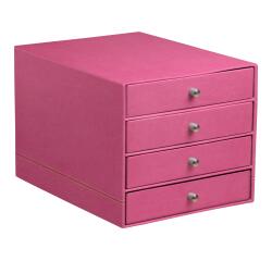 Rhodia Rhodiarama Drawer Storage Box - 4 Drawer - 24.8 x 32.7 x 22.8 cm - Fuchsia