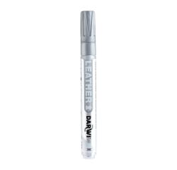 DARWI Ledermarker, Spitze 2mm, Inhalt 6ml, Silber - Silber