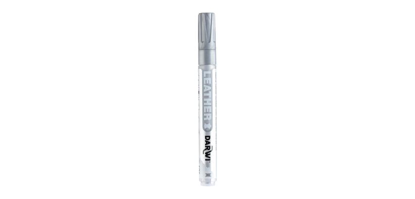 DARWI Marqueur Peinture sur Cuir Pointe Conique Fine 2mm - Argent