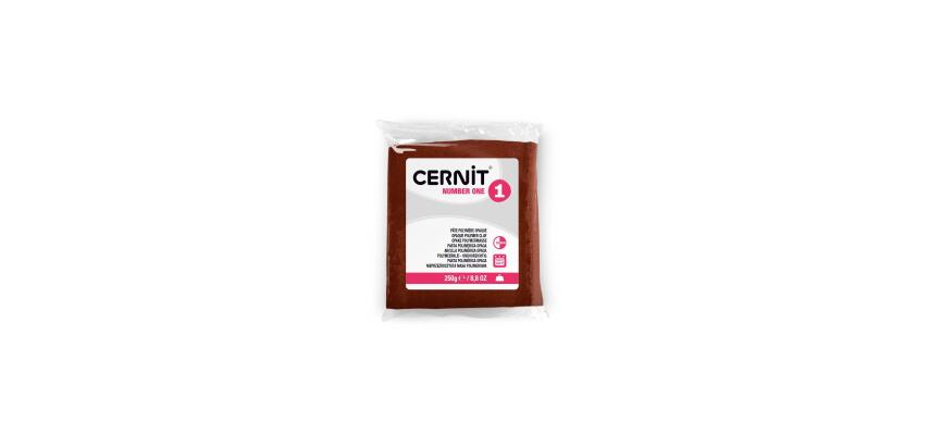 CERNIT - A Number one Polymer Clay Block - Baking Modelling Clay - Brown colour - 250 g block - CE0900250800C - Light brown|